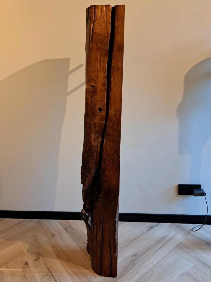 Massief houten sierbalk (groot), Doe-het-zelf en Verbouw, Hout en Planken, Gebruikt, Balk, Overige houtsoorten, Minder dan 200 cm