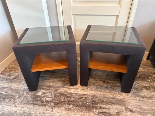 2 zware gestoffeerde nachtkastjes, Huis en Inrichting, Slaapkamer | Nachtkastjes, Gebruikt, Minder dan 55 cm, Minder dan 45 cm