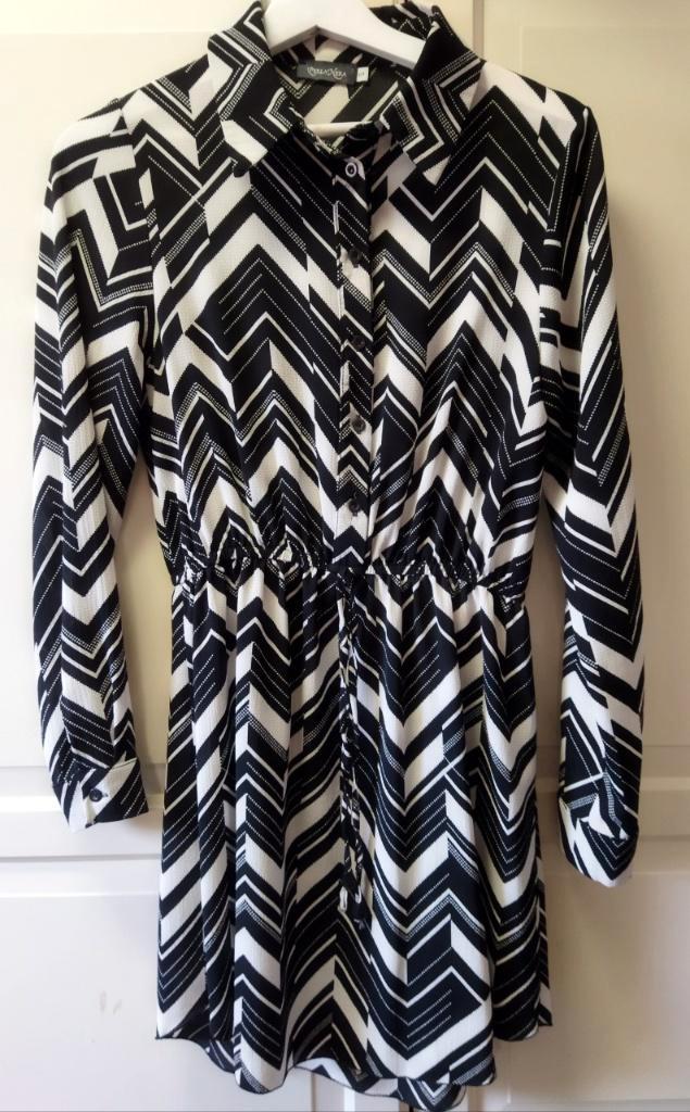 Jurk Perla Nera Maat S, Kleding | Dames, Jurken, Zo goed als nieuw, Maat 36 (S), Zwart, Boven de knie, Ophalen of Verzenden