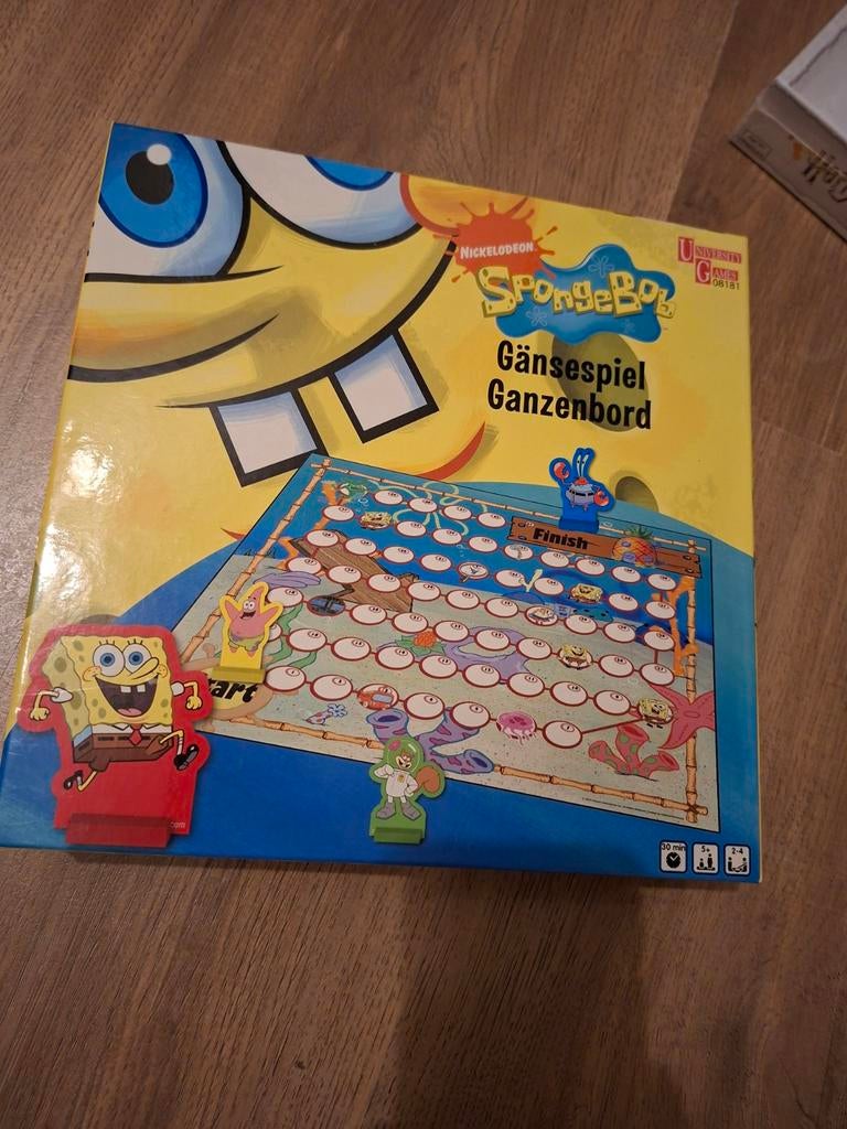 Spongebob Ganzenbord Spel, Hobby en Vrije tijd, Gezelschapsspellen | Bordspellen, Ophalen of Verzenden, Gebruikt, University Games