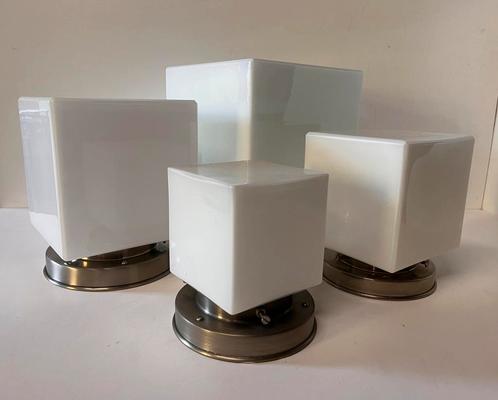 Giso Gispen plafondlamp Kubus - 3 maten, Huis en Inrichting, Lampen | Plafondlampen, Zo goed als nieuw, Glas, Metaal, Ophalen of Verzenden