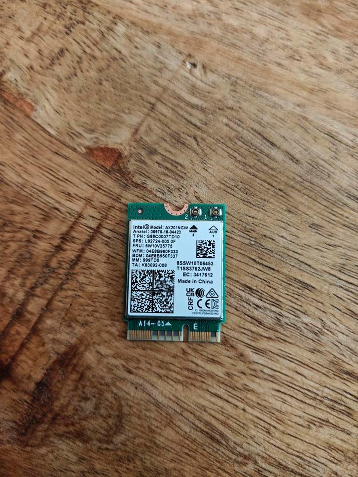 Intel AX201NGW WiFi 6 kaart, Computers en Software, Netwerkkaarten, Gebruikt, Intern, Ophalen of Verzenden