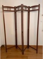 Vintage Houten Kamerscherm / Room Divider 4-Panelen, Huis en Inrichting, Ophalen, Zo goed als nieuw