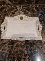 Dienblaadje PTMD creme/ goud ( brocante-stijl), Huis en Inrichting, Ophalen of Verzenden, Rond, Metaal