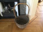 Wilgentenen plukmand - mand met hengsel, Ophalen, Rond, Riet, Mand