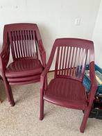 hartmann stapelstoelen rood 4x, Ophalen, Zo goed als nieuw, Kunststof, Stapelbaar