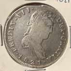 8 reales 1821 spanje, Ophalen of Verzenden, Overige landen, Zilver