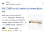 Monitor standaard ikea elloven, Computers en Software, Laptopstandaarden, Ophalen, Nieuw, Ikea