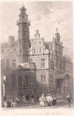 Den Haag The Town Hall at The Hague Stadhuis Staalgrav. 1836, Antiek en Kunst, Kunst | Etsen en Gravures, Ophalen of Verzenden