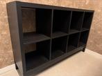 KALLAX Stellingkast met onderframe, zwartbruin/zwart, 147x94, Huis en Inrichting, Ophalen of Verzenden, Zo goed als nieuw, Minder dan 150 cm