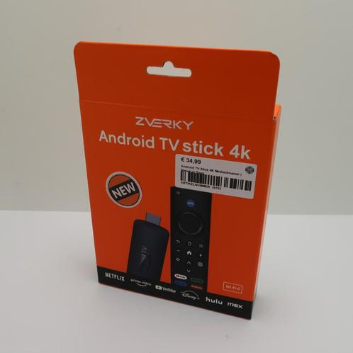 Zverky Android TV Stick 4K Mediastreamer | Nieuw in Doos, Audio, Tv en Foto, Mediaspelers, Nieuw