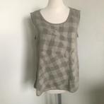 Vetono groen beige print mouwloze top Maat 2, Ophalen of Verzenden, Zo goed als nieuw, Groen, Zonder mouw