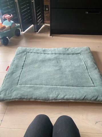 Jollein boxkleed groen (dubbelzijdig) + bopita boxmatras  beschikbaar voor biedingen