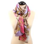 Hippe sjaal van het merk Romano. Riemen motief. Roze. Nieuw!, Kleding | Dames, Maat 38/40 (M), Nieuw, Ophalen of Verzenden, Romano Shawls