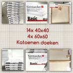 🌹18x Katoenen schildersdoeken 14x 40x40cm en 4x 60x60cm, Ophalen, Nieuw, Doek