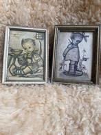 Vintage schattige hummel afbeeldingen/ lijstjes  2x, Ophalen of Verzenden