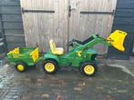 John Deere Trap Trekker met Aanhanger, Kinderen en Baby's, Speelgoed | Buiten | Voertuigen en Loopfietsen, Ophalen, Gebruikt, Trapvoertuig