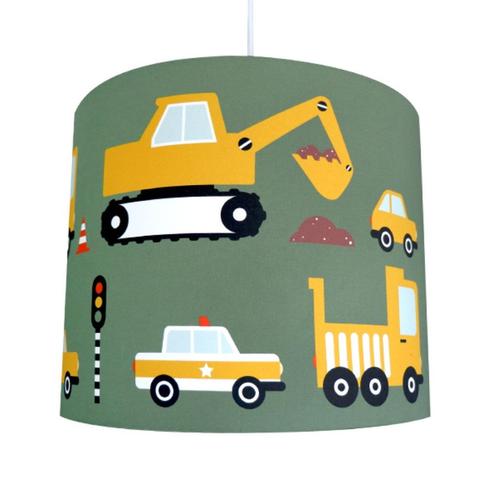 Hanglamp Kinderlamp Werkvoertuigen Groen Geel Annidesign, Kinderen en Baby's, Kinderkamer | Inrichting en Decoratie, Nieuw, Lamp