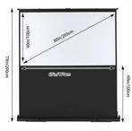 Universele projectiescherm 80 inch vloerstaand optrekbaar, Ophalen, Handmatig, Nieuw