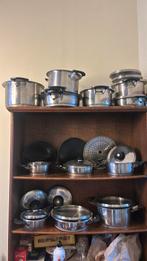 Amc pannen en toebehoren. Ophalen in assen., Huis en Inrichting, Ophalen, Gebruikt, Rvs, Pannenset