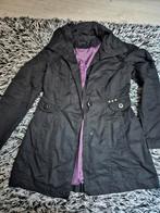 Damestrenchcoat zwart mt mt M38, Ophalen of Verzenden, Zo goed als nieuw, Maat 38/40 (M), Zwart