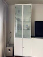 Witte Vitrinekast met Glazen Deuren, Ophalen, Gebruikt, 200 cm of meer, 50 tot 100 cm