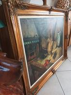 Schilderij jacht tafereel fazant, groot prachtig stuk, Antiek en Kunst, Ophalen