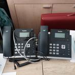 telefoon 2x Yealink VOIP met kabels, SIP-T41P, als nieuw, Ophalen of Verzenden