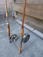 Splitcane hengels met reel, Watersport en Boten, Ophalen, Zo goed als nieuw, Werphengel