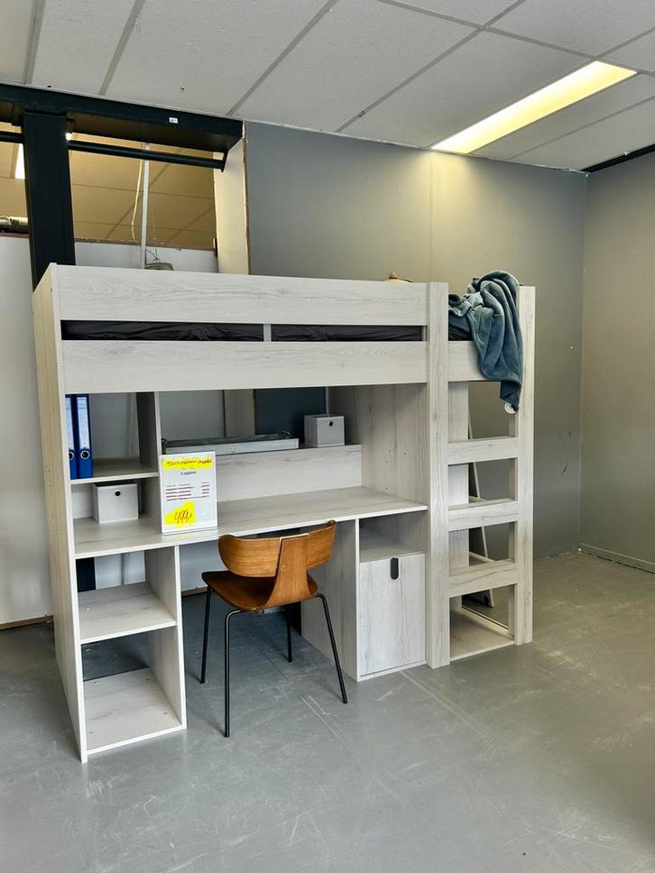 SHOWMODEL hoogslaper Lugano, Huis en Inrichting, Slaapkamer | Stapelbedden en Hoogslapers, Zo goed als nieuw, Hoogslaper, 90 cm