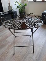 Gietijzeren bijzettafel, Huis en Inrichting, Tafels | Bijzettafels, 45 tot 60 cm, Minder dan 55 cm, Rond, Nieuw