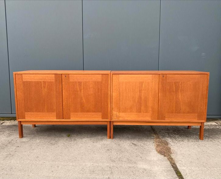 Vintage Zweedse Dressoir Kasten Set, Huis en Inrichting, Kasten | Dressoirs, Gebruikt, 150 tot 200 cm, 25 tot 50 cm, Met deur(en)