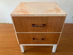 Vintage industrieel nachtkastje, Huis en Inrichting, Slaapkamer | Nachtkastjes, Ophalen, Gebruikt, Minder dan 45 cm, Minder dan 55 cm