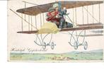 Fantasie, vliegtuig,, Verzamelen, Ansichtkaarten | Themakaarten, Gelopen, Ophalen of Verzenden, 1920 tot 1940