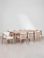 Acaciahouten tuintafelset 220x110 + 8 stoelen - Nieuw, Ophalen, Eettafel, Nieuw, 8 zitplaatsen