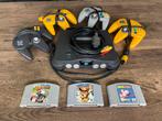 Nintendo 64: 4 Controllers, 3 Games, Memory Card, Ophalen of Verzenden, Gebruikt, Met 3 controllers of meer, Met games