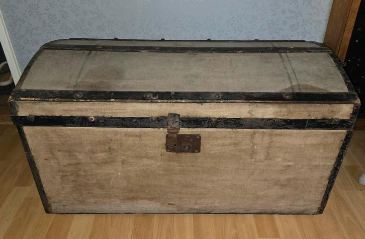 Oude scheepskist schatkist, Antiek en Kunst, Curiosa en Brocante, Ophalen
