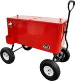 Coole koelbox koelwagen rood op dikke luchtbanden strand, Ophalen, Nieuw