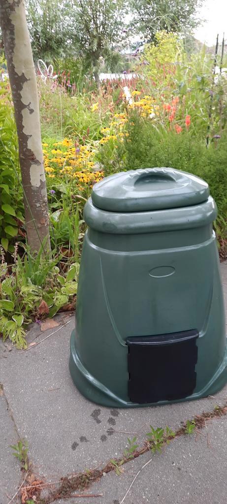 Compostbak schoon + deksel + openingsschuif + roerspaan met!, Tuin en Terras, Overige Tuin en Terras, Gebruikt, Ophalen