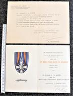 medaille diploma korea en diploma orde en vrede 1 persoon, Verzamelen, Ophalen of Verzenden, Landmacht, Nederland, Lintje, Medaille of Wings