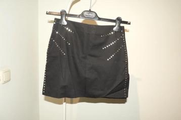 Versace jeans couture vintage rok zilveren studs werk it 40 beschikbaar voor biedingen
