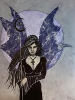 Geschilderd met acrylverf, Antiek en Kunst, Ophalen