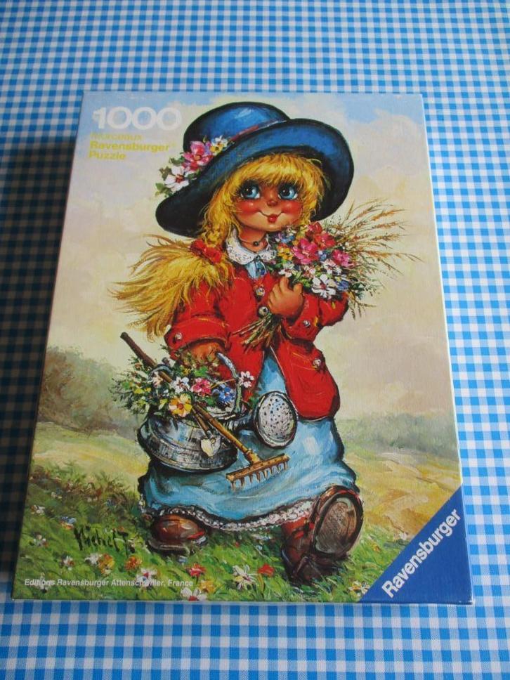 Puzzel Veldbloemen -  Michel Thomas - 1000 st.  Ravensburger, Hobby en Vrije tijd, Denksport en Puzzels, Zo goed als nieuw, Legpuzzel