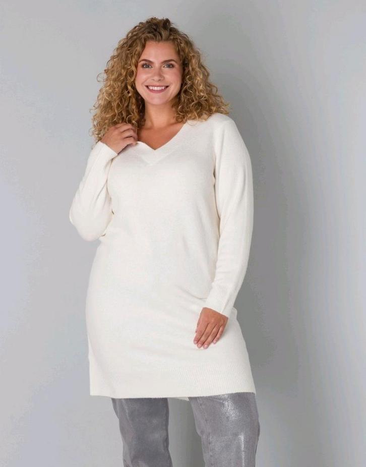 Sandy white lange trui Tracie van Yest Curve Maat 48 (1), Kleding | Dames, Truien en Vesten, Nieuw, Maat 46/48 (XL) of groter