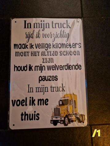Metalen Wandbord Truck - 30x20cm - Nieuw beschikbaar voor biedingen
