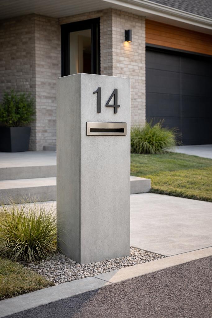 Betonnen Brievenbus, Tuin en Terras, Brievenbussen, Nieuw, Staande brievenbus, Beton, Verzenden