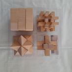 Houten denkpuzzels.
Series van 4 stuks., Ophalen of Verzenden, Zo goed als nieuw