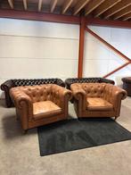 Cognac kleur XL chesterfield fauteuils fauteuil stoelen, Huis en Inrichting, Fauteuils, 2871SK, Klassieke, Mariansoliak8@gmail.com