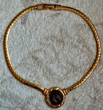 Een fantastische vergulde ketting met een munt, Ophalen of Verzenden, Zo goed als nieuw, Goud, Overige materialen