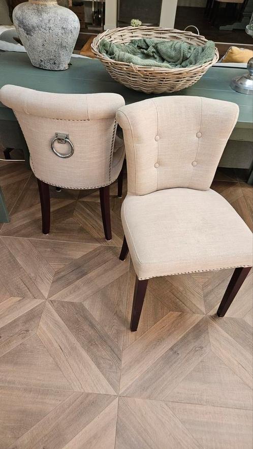 Landelijke Rofra eetkamerstoelen met zilveren ring., Huis en Inrichting, Stoelen, Gebruikt, Vijf, Zes of meer stoelen, Overige kleuren